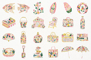 Coquette Coastal Watercolor PNG, a Seasonal Illustration by Nicolle's Colorful Art (Thumbnail 2 of 5)