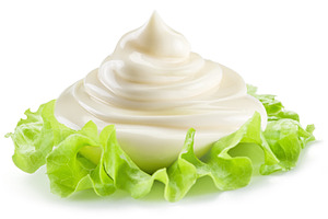 Handful of mayonnaise over lettuce, a Food & Drink Photo by Volff