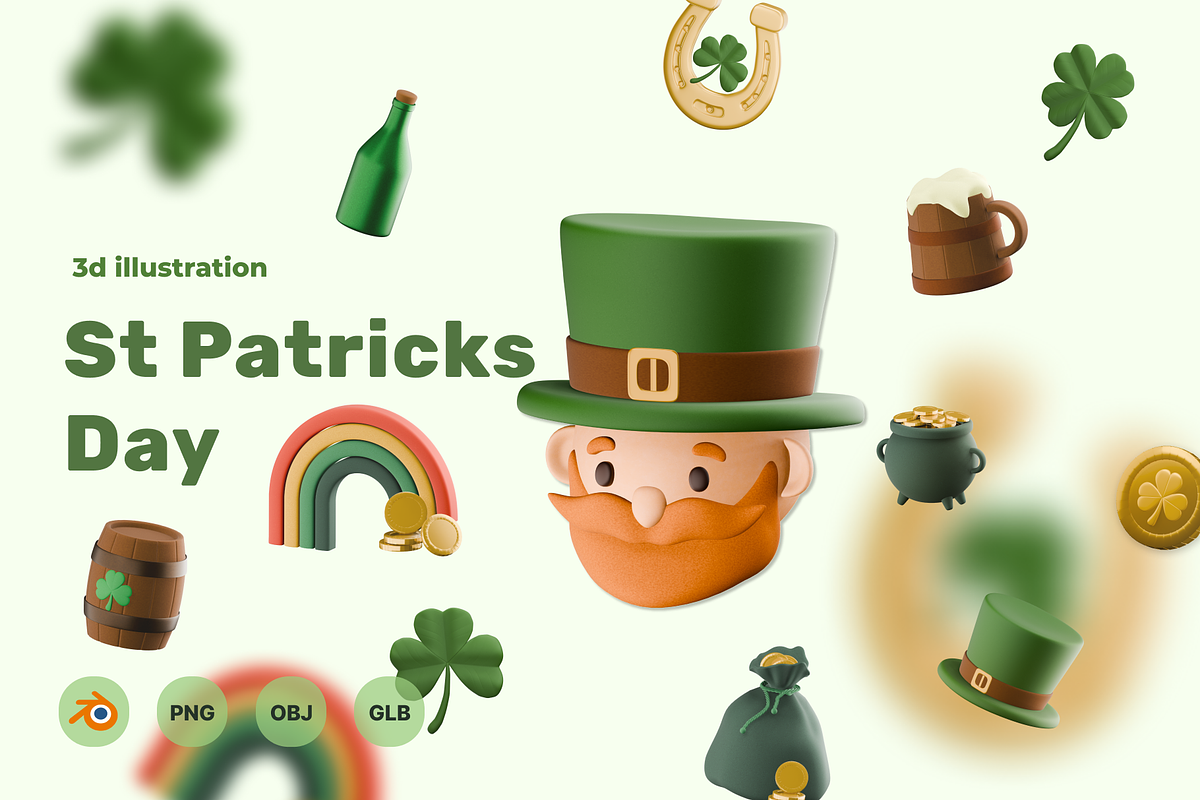 St Patrick's Day 3D Icon Pack, a 3D by Laimmilka (Photo 1 of 4)