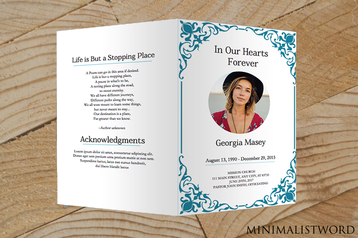 Funeral Template - Microsoft Word, a Brochure Template by MinimalistWord (Photo 1 of 2)