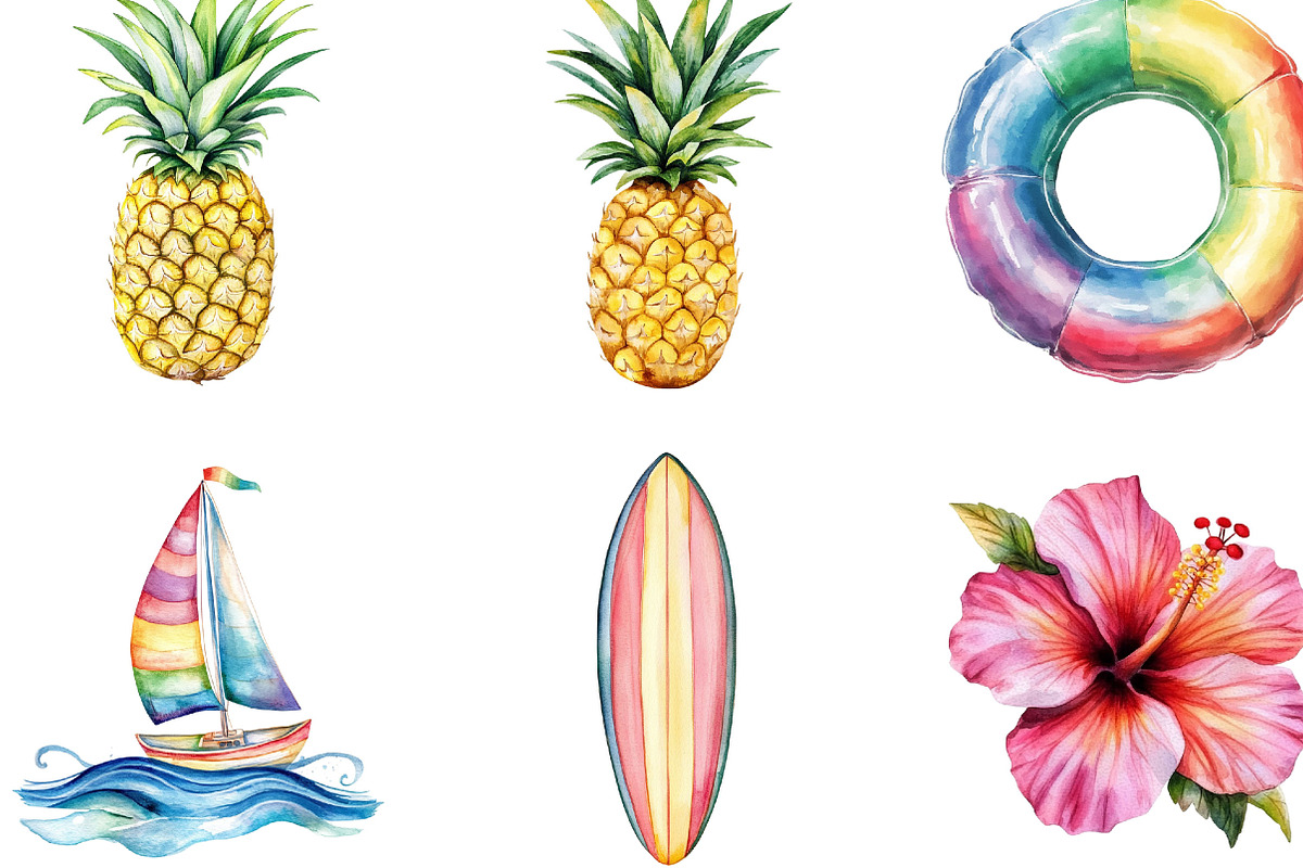 Cute Summer Planner Clipart, an Illustration by Designking (Photo 3 of 5)