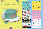 The 90's. Set patches + 6 pattern, a Decorative Illustration by BSVIT (Thumbnail 4 of 5)