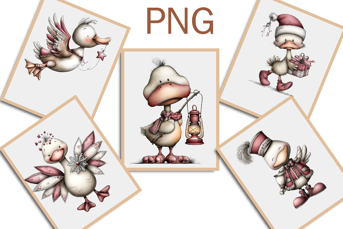 Whimsical Geese Clipart, an Illustration by Libby Wishes (Photo 2 of 6)