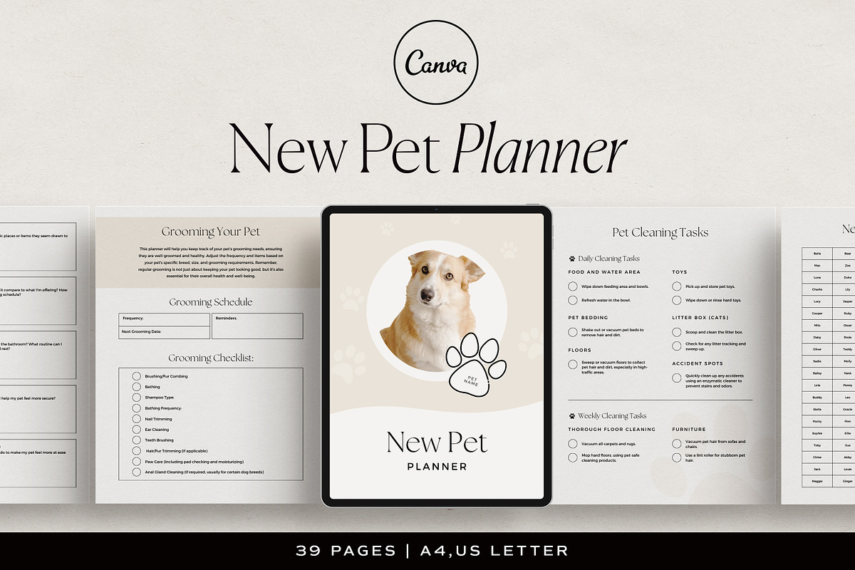 New Pet Planner Canva, a Presentation Template by HelloKarla (Photo 1 of 9)