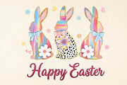 Happy Easter, Coquette Easter Bunny, an Illustration by DreamPrint404 (Thumbnail 1 of 6)