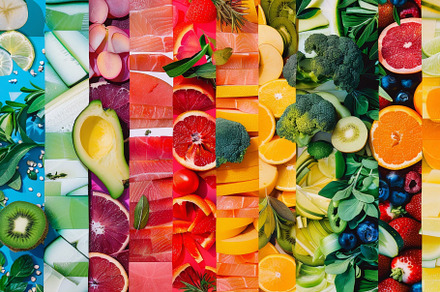 A vibrant collage showcasing a varie, a Photo by Iftikhar Alam