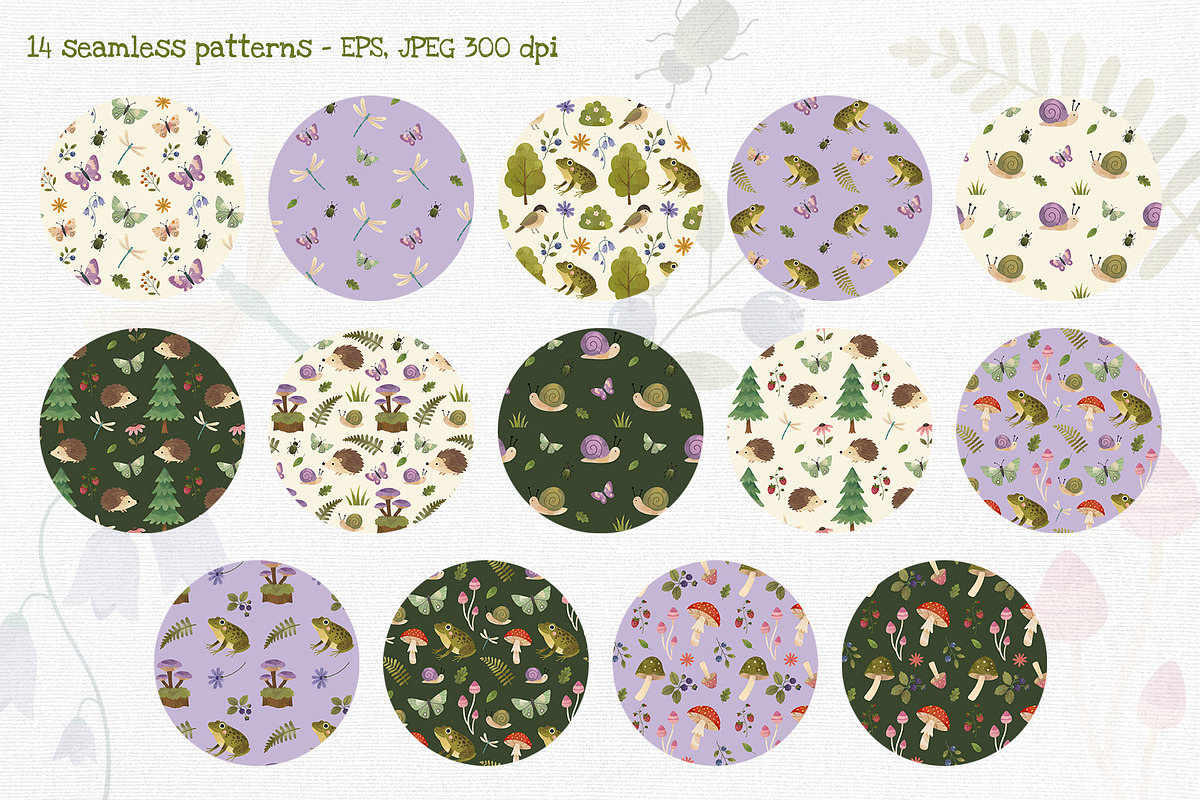 Summer Woodland Watercolor Clipart, a Seasonal Illustration by Hanna's ArtLab (Photo 3 of 6)