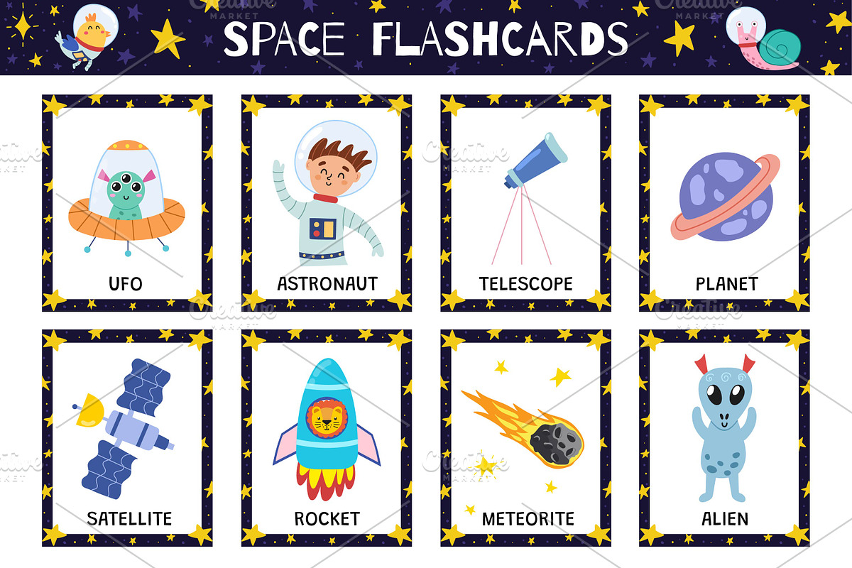Flashcards for Kids Bundle: 570 in 1, an Education Illustration by Gulnara Sabirova (Photo 10 of 48)