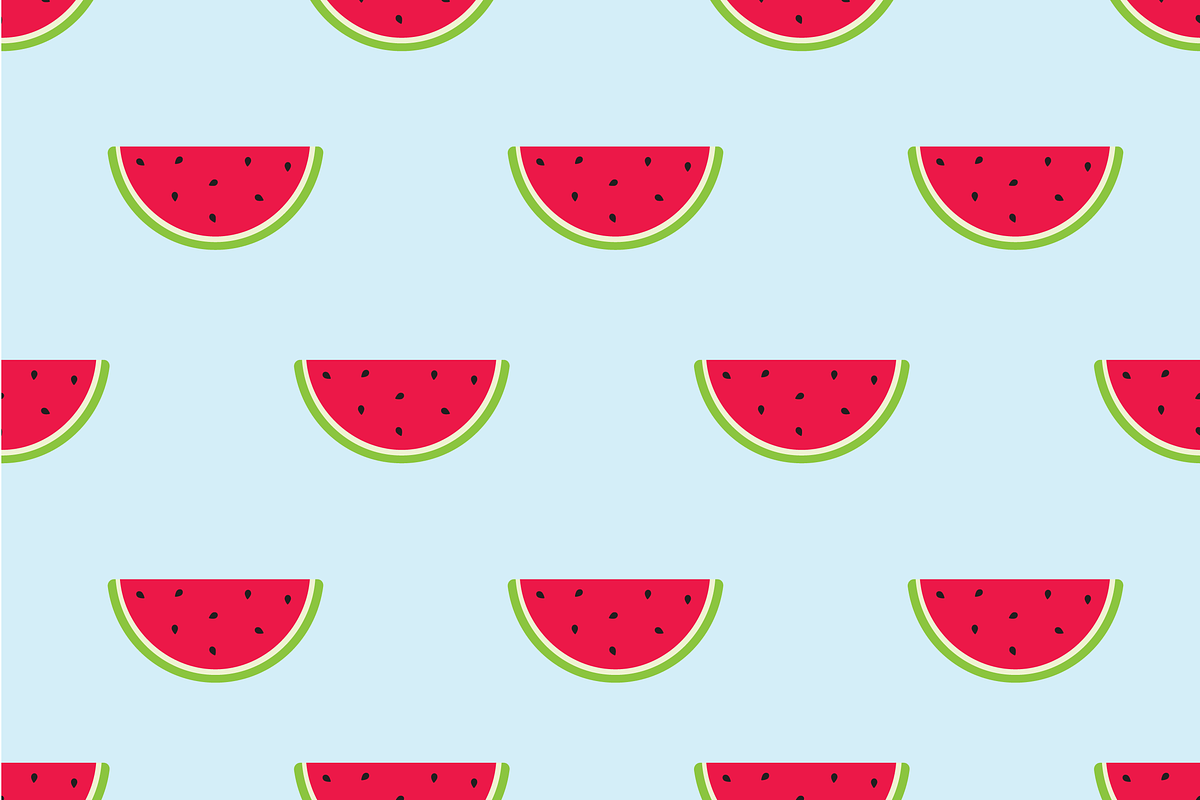 Watermelon seamless pattern, a Food Illustration by TinyCuteCo
