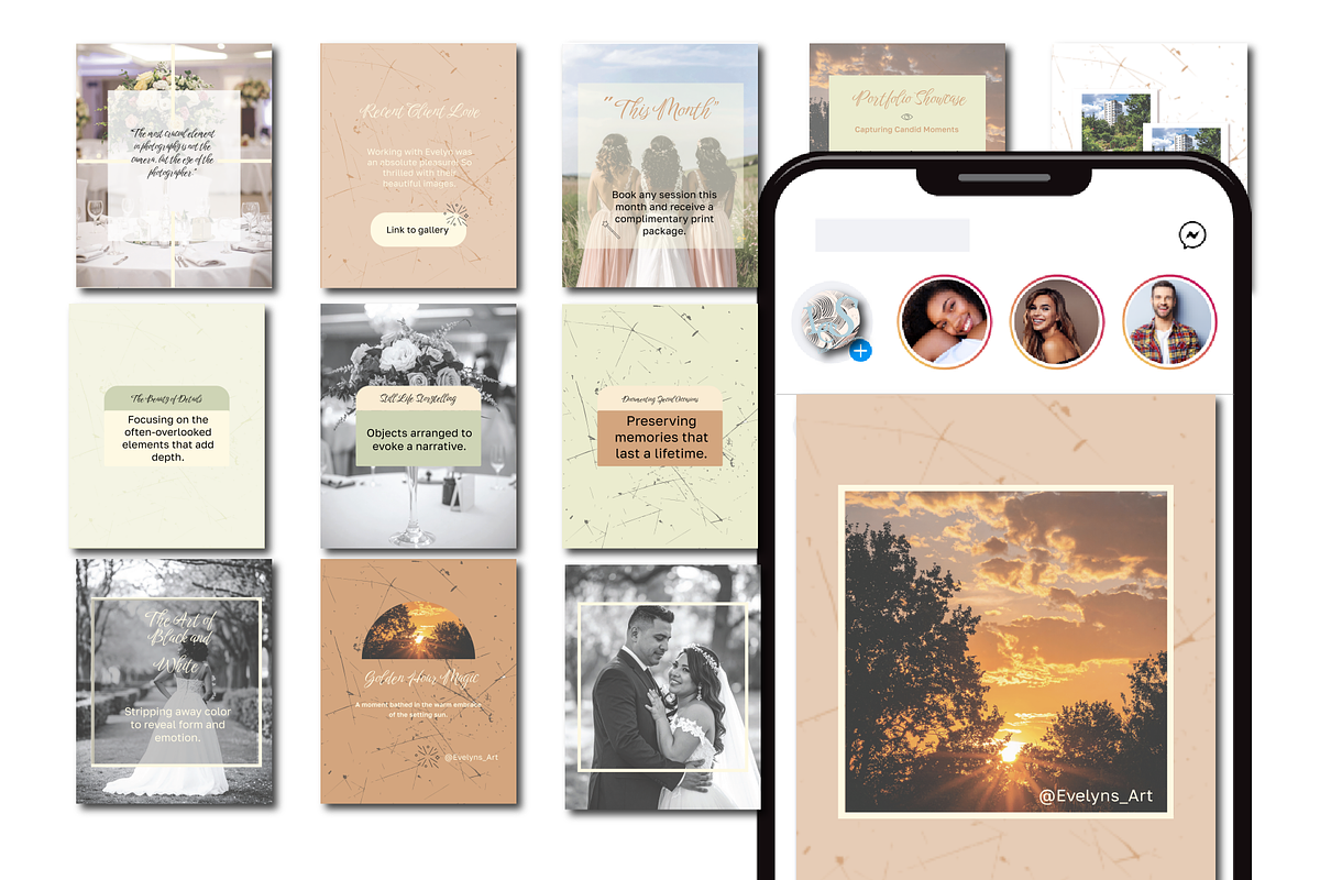 Photographer Instagram Templates, a Social Media Template by Little Creative Scribbles (Photo 3 of 3)