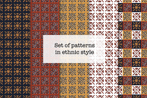 Set of patterns in ethnic style, a Pattern Graphic by Lyolya Profitrolya