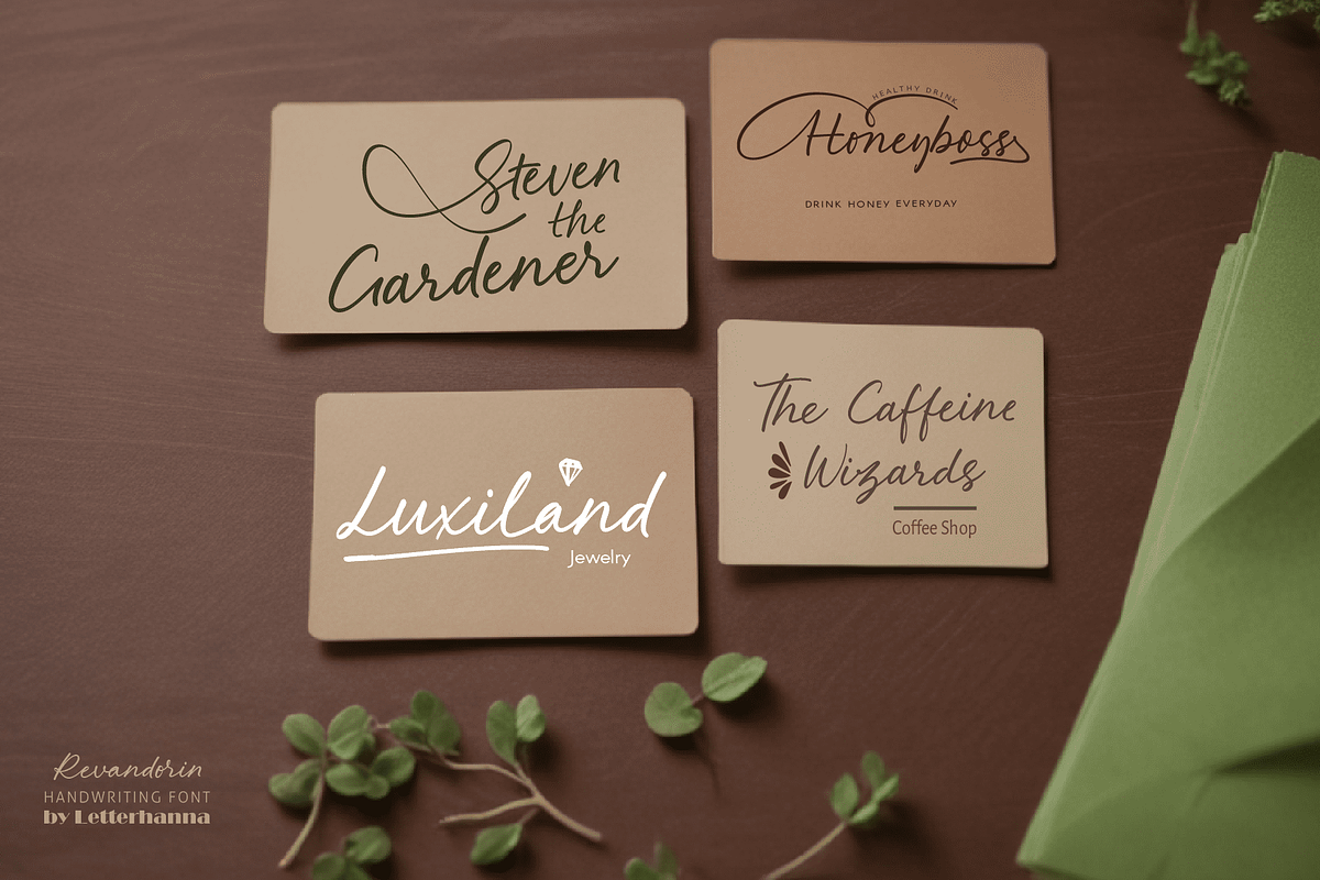 Revandorin Font, a Script Font by Letterhanna Studio (Photo 4 of 13)