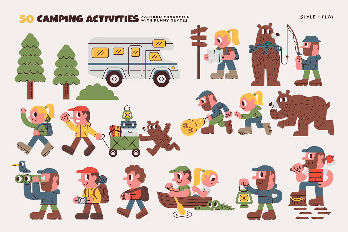 50 Camping Activities, an Illustration by monkik (Photo 19 of 21)