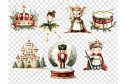 Nutcracker Clipart, a Seasonal Illustration by GlamArtZhanna (Thumbnail 6 of 6)