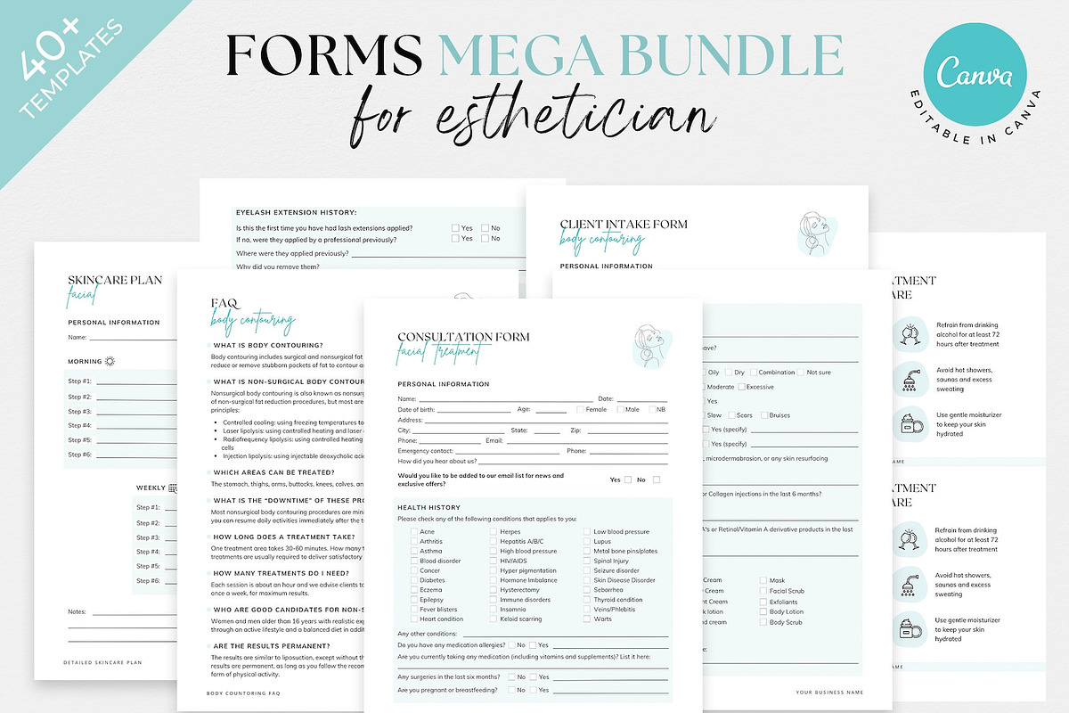 Esthetician Consent Forms, a Design Template by SwitzerShop (Photo 1 of 9)
