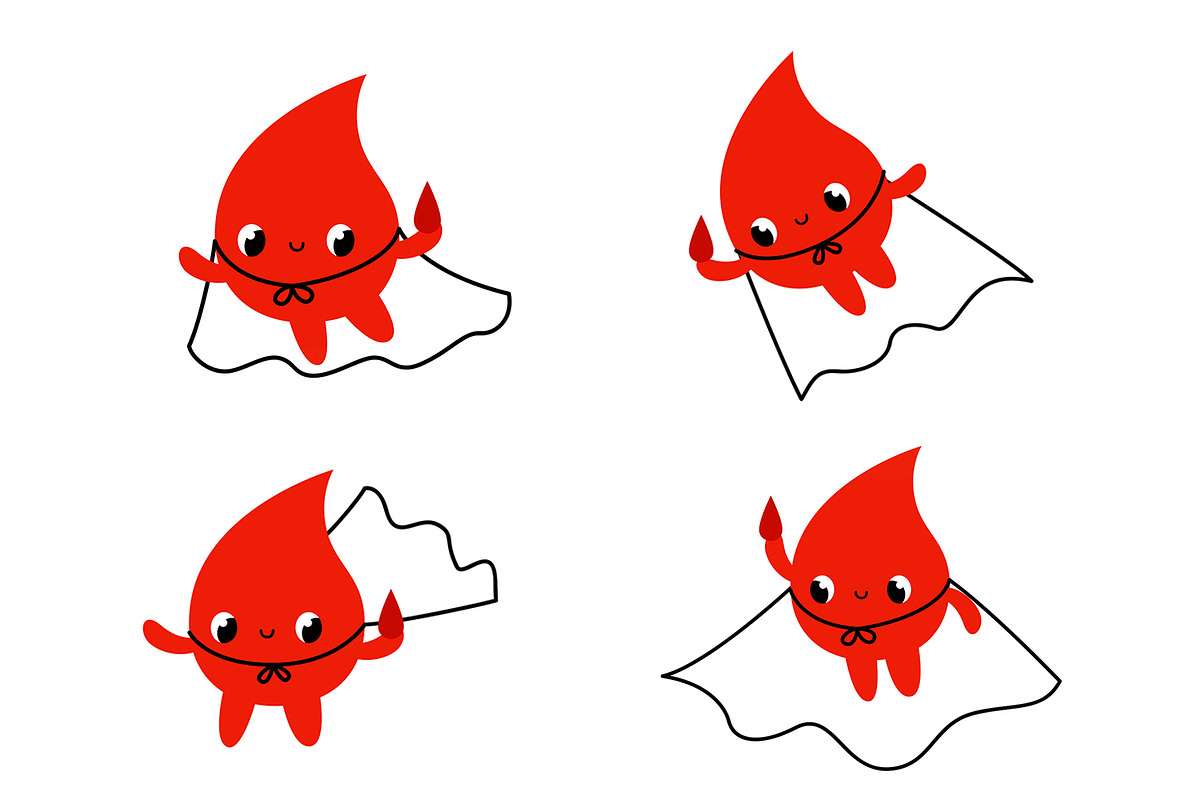 Blood Drop Superhero Medical Donor, a Healthcare Illustration by the_myro (Photo 2 of 12)