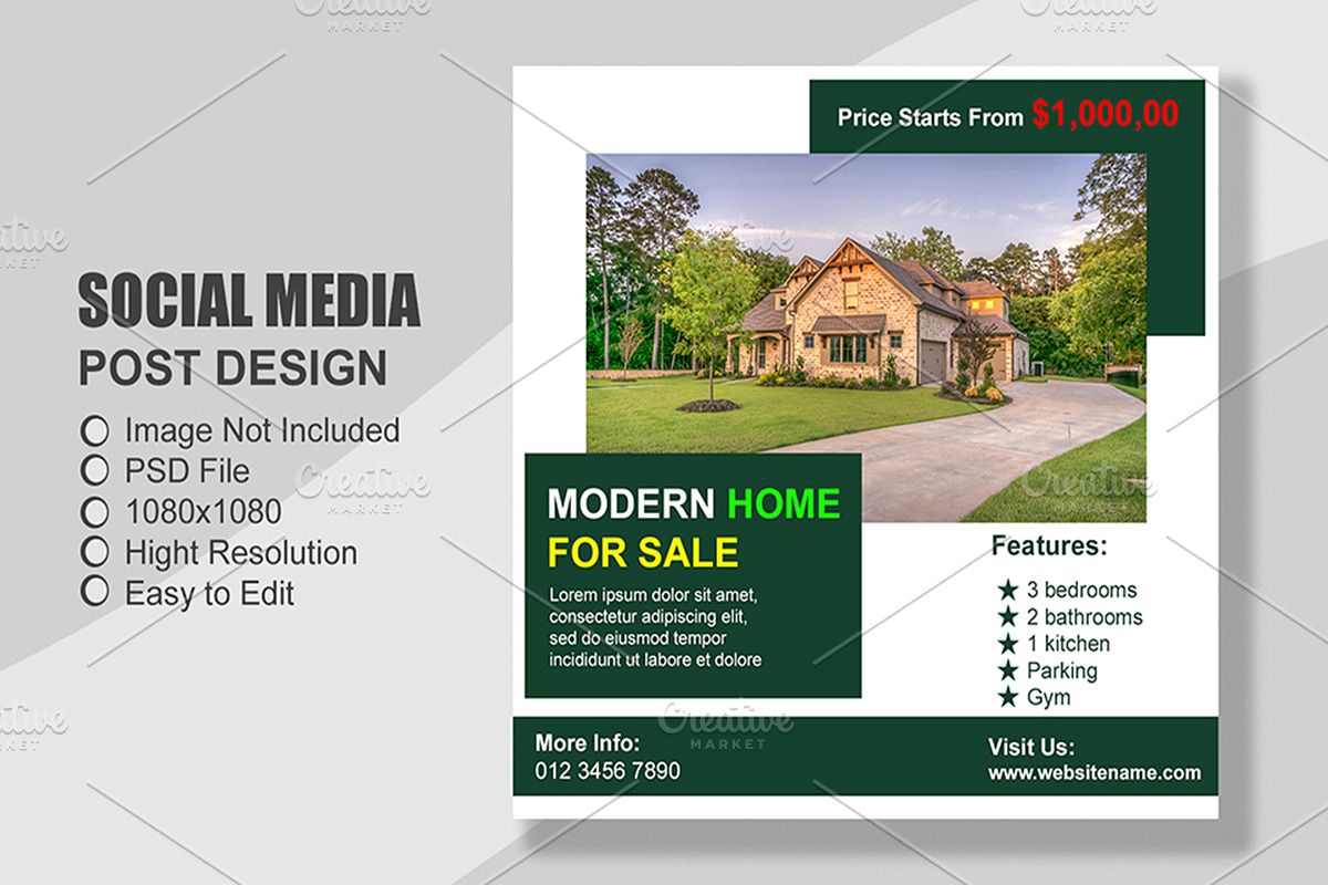 Real Estate Instagram Post Templates preview 4