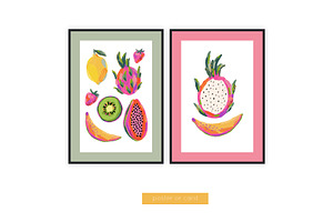 Abstract Cute Fruits