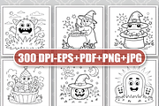 Halloween Bold and Easy Coloring, a Seasonal Illustration by Coco Bloom (Thumbnail 4 of 5)