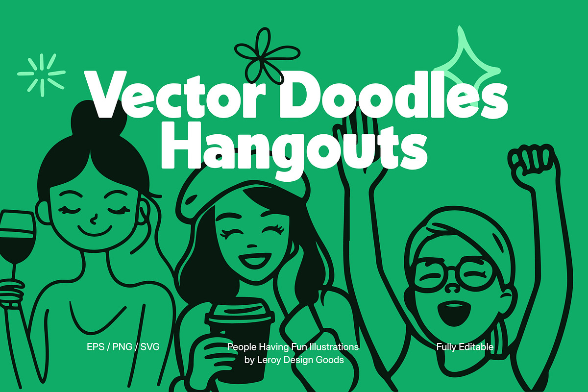 Vector Doodles People Sketch Set 1, a Graphic by LEROY Design (Photo 1 of 9)