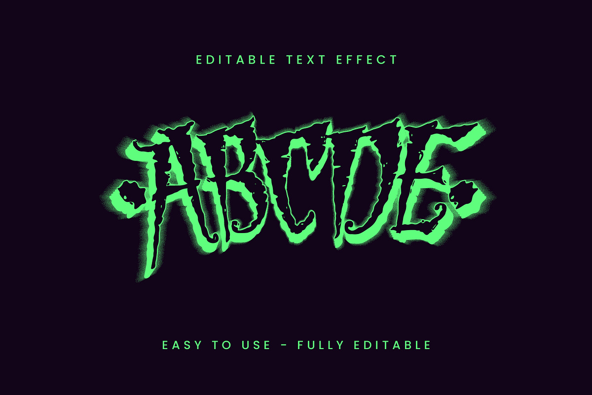 Horror Neon Green Text Effect preview 3