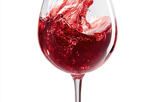 Splashing red drink in a glass, a Food & Drink Photo by AlyaAnd