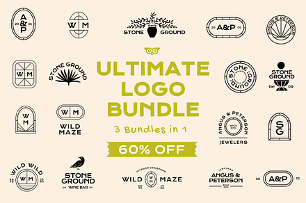 Ultimate Logo Bundle 3 in 1, a Branding & Logo Template by ClayStudio
