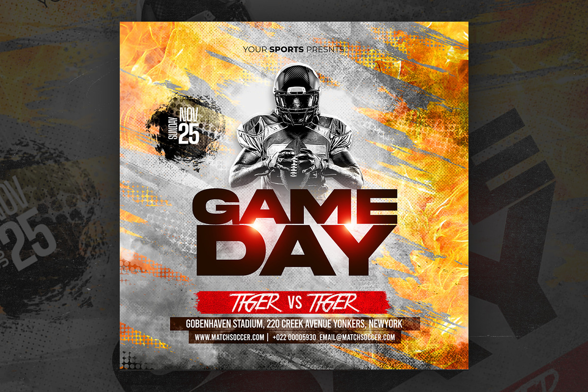 5 Football Flyer Templates preview 4