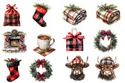 Buffalo Plaid Christmas Clipart, an Illustration by Designworld (Thumbnail 6 of 6)