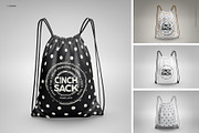 Drawstring BackpackCinch Sack Mockup, a Packaging Mockup by INCDesign (Thumbnail 3 of 6)