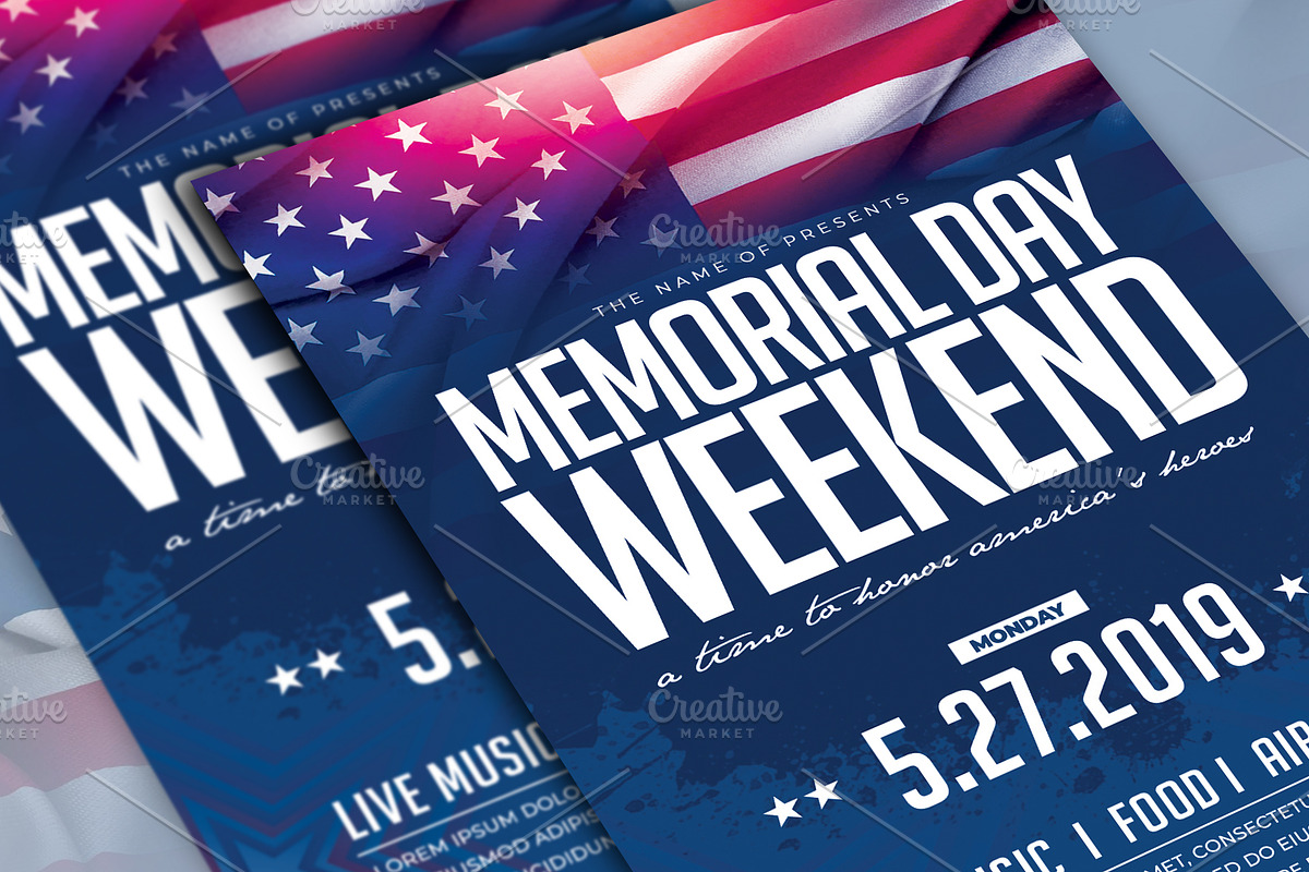 Memorial Day Flyer, a Flyer Template by AyumaDesign