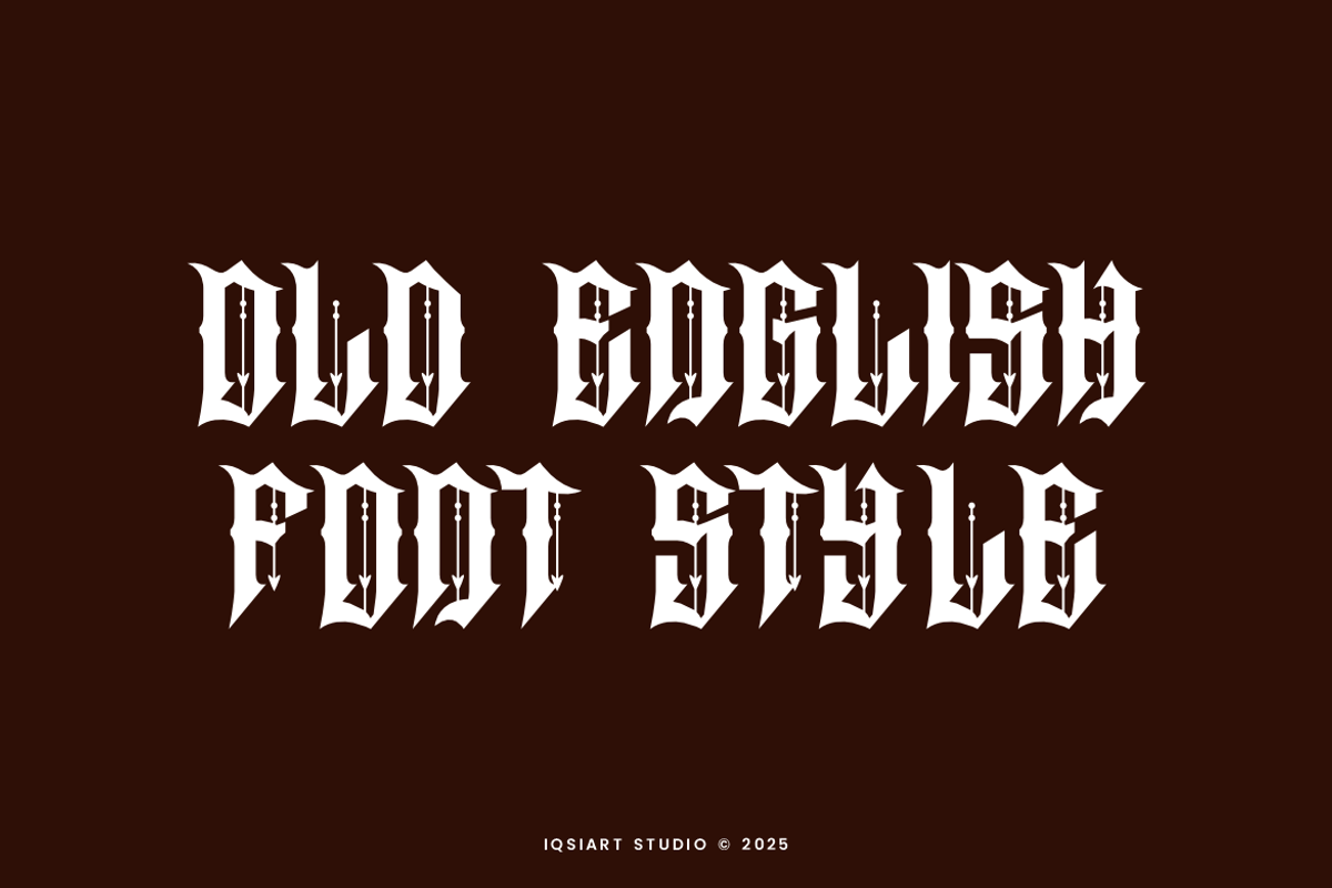 Glomos Bigmesh - Old English Font, a Blackletter Font by Iqsiart Studio (Photo 2 of 7)