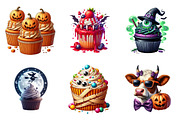 Spooky Sweet Halloween Cupcakes PNG, an Illustration by SinaCreation (Thumbnail 5 of 7)