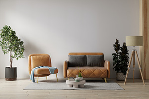 Minimalist interior living room