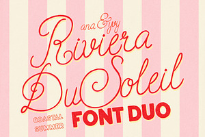 Riviera Du Soleil Font Duo, a Script Font by ana & yvy