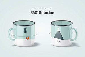 Enamel Mug Animated Mockup 10oz