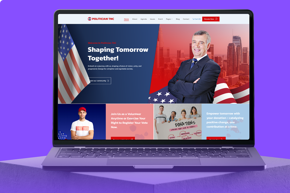 Politician TNC - Political Figma UI, an UI Kit Template by TNCFlow (Photo 4 of 5)