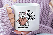 Funny Lazy Cat Sarcastic Sassy Adult, an Illustration by Daily.Designs (Thumbnail 4 of 5)