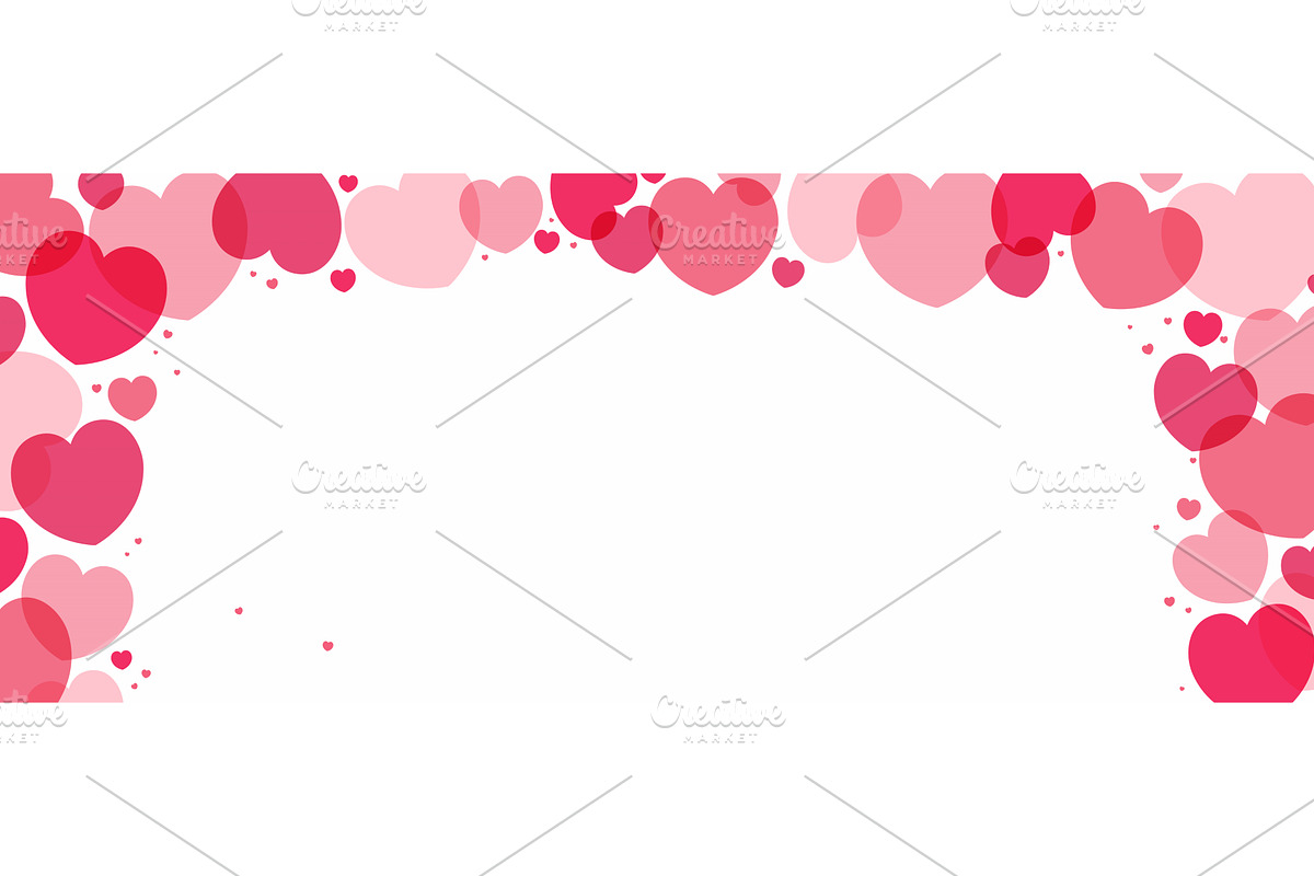 Red, pink hearts Valentines day, an Illustration by sceptical cactus