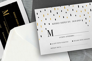 Black Gold Polkadot Wedding Suite