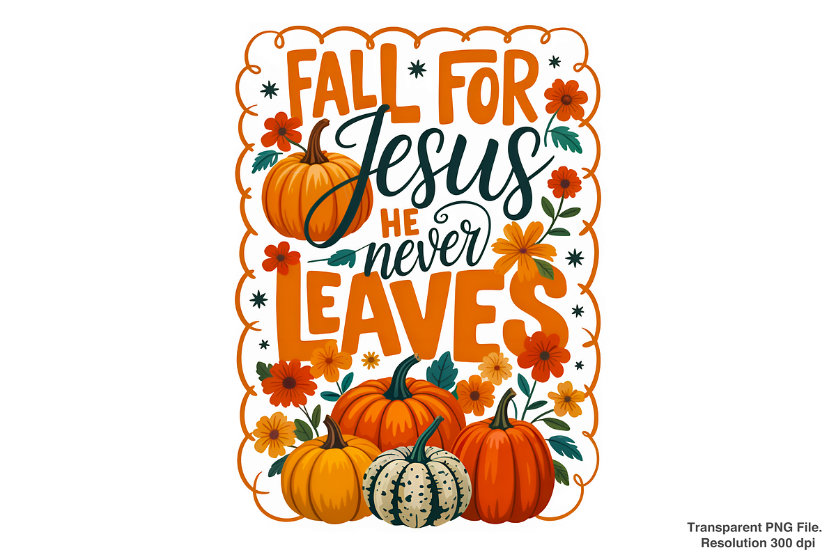 Fall For Jesus PNG, Fall PNG, a Graphic by Clipart Bloom (Photo 1 of 2)