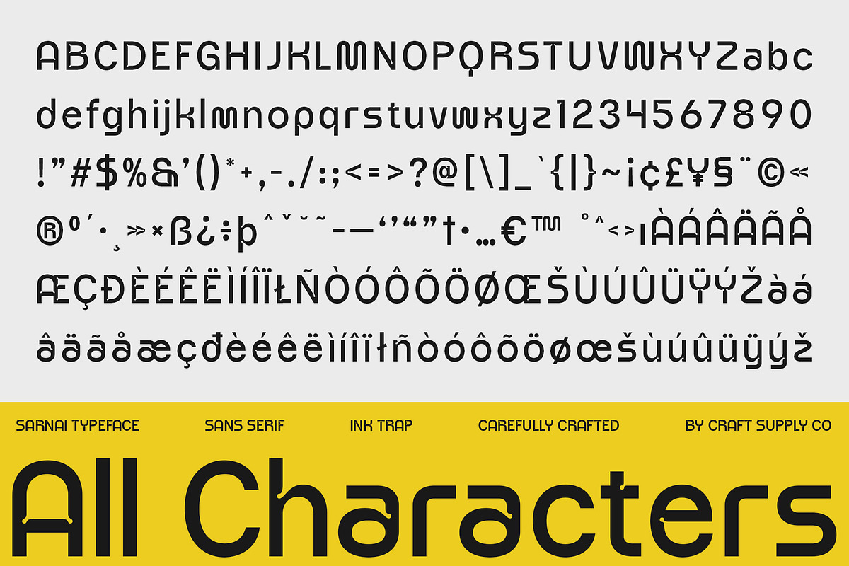 Sarnai – Sans Serif Font, a Sans Serif Font by Craft Supply Co. (Photo 8 of 8)