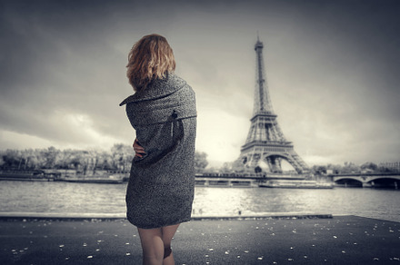woman in coat standing, a Photo by Pictures for you!!!!!!!!!