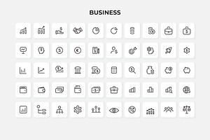 1000 Outline Icons Canva Bundle