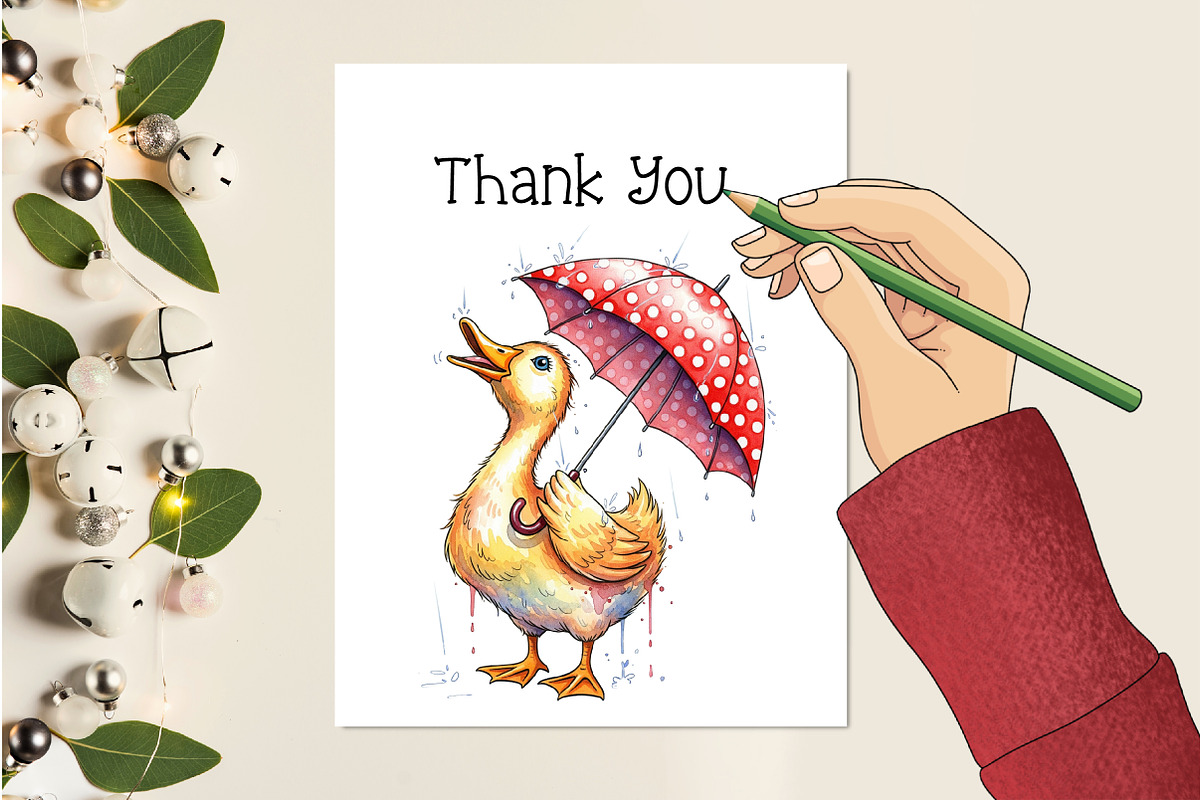 Quirky Duck Sublimation Clipart, an Illustration by Creative Art (Photo 9 of 9)