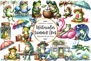 Summer Frog Sublimation Clipart, an Illustration by OK Design (Thumbnail 1 of 5)