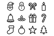 Christmas Icons Vector, an Outline Icon by Vectorium Studio (Thumbnail 2 of 2)