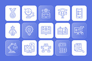 Animated Education Icon Set, an Outline Icon by Prosymbols (Thumbnail 3 of 5)