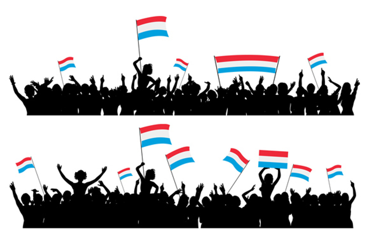 Cheering Crowd Luxembourg, a Person Illustration by Albert Does Stuff (Photo 2 of 3)