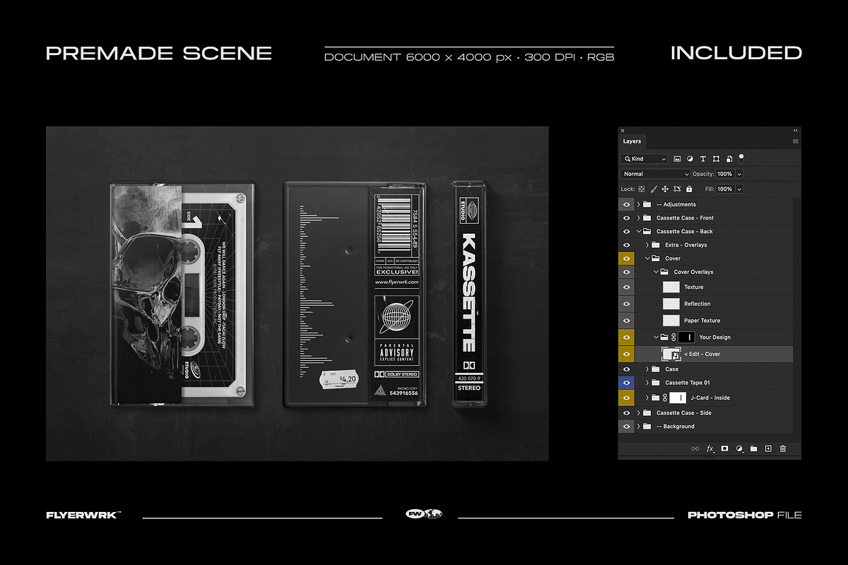 Cassette Mockup Volume 2, a Product Mockup by FLYERWRK (Photo 8 of 9)